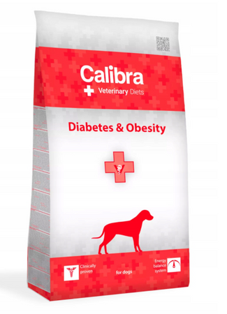 no pork Calibra Veterinary Diets Dog Diabetes Obesity 2kg