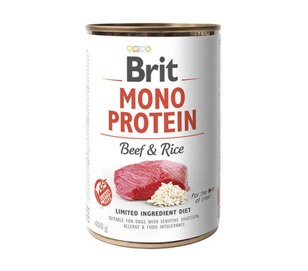no pork Brit Mono Protein Beef & Brown Rice 6x400g