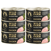 WILD FARM Fillets Chicken 6x70g - grain-free wet cat food, fillet in broth