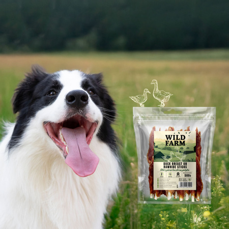 WILD FARM duck breast fillet on a stick 500g dog treat