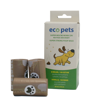 BECO PETS Eco-Friendly Droppings Bags 120pcs.