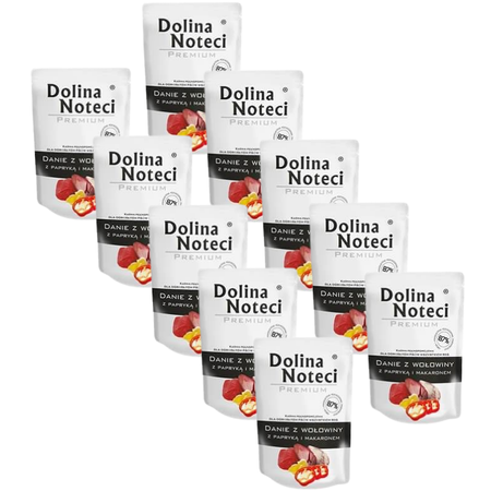 No pork Dolina Noteci Premium Beef Meal with Peppers and Noodles 10x100g