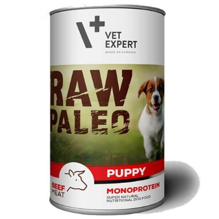 NO PORK VETEXPERT Raw Paleo Puppy Beef 400g