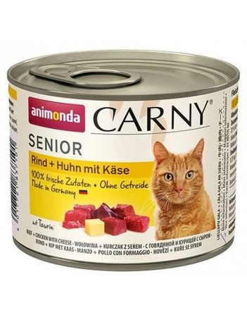 no pork Animonda Cat Carny Senior Beef + Chicken With Cheese 6x200g