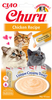 no pork INABA Churu chicken-flavoured cat treat 4x14g