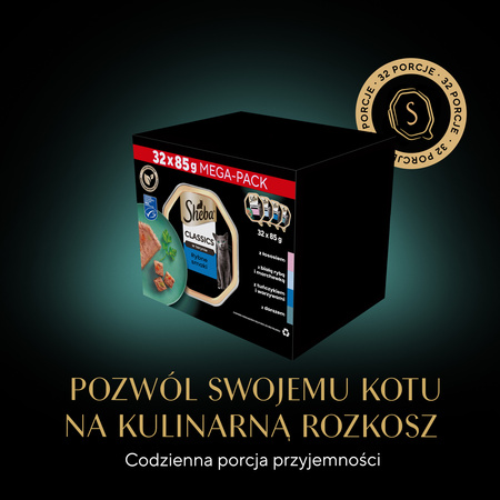 SHEBA Classics Fish Flavours trays 32x85g