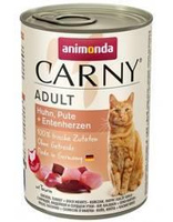 Animonda Cat Carny Adult Chicken, Turkey and Duck Hearts 400g