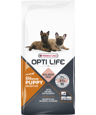 no pork Versele-Laga Opti Life Puppy Sensitive Salmon with Rice 2.5kg