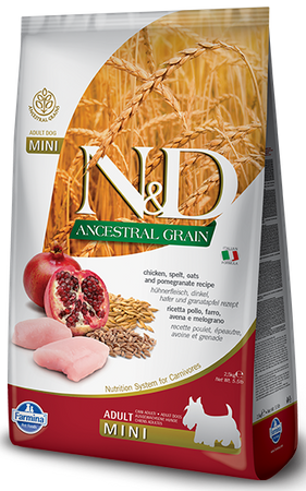 NO PORK Farmina N&D Ancestral Grain Canine Adult Mini Chicken&Pomegranate 7kg