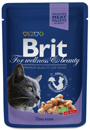 no pork Brit Premium Cat Adult Cod 6x100g