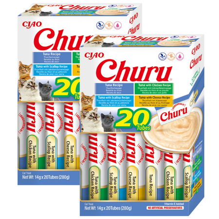 INABA Churu for cats – tuna mix 2x(20x14g)