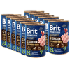 no pork Brit Premium By Nature Chicken With Chicken Hearts 12x400g