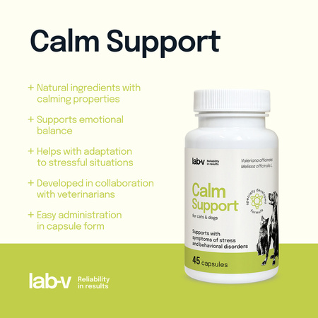 Lab-v Calm Support – Support for stress symptoms and behavioural disorders 45 capsules