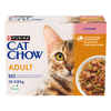 PURINA Cat Chow Adult cat food with salmon and green beans in jelly 10x85 g