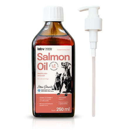Lab-v 100% Salmon Oil for Dogs and Cats of All Ages 250ml Cold-pressed