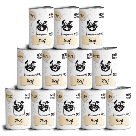 no pork Paka Zwierzaka Pepe Mono Protein Beef 12x400g
