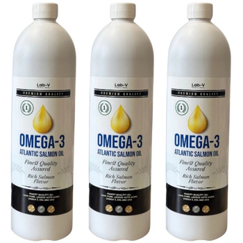 LAB-V Omega-3 Salmon Oil for dogs and cats 3x1l
