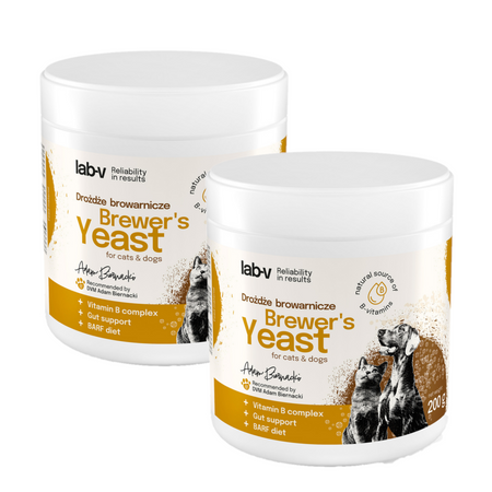 Lab-v Brewer's Yeast - Natural support for digestion, appetite, and skin and coat condition 2x200 g