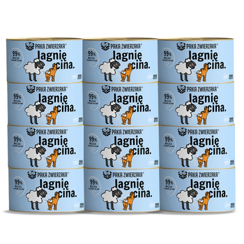 Paka Zwierzaka – wet cat food, lamb, 12x200g