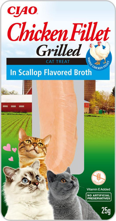 no pork INABA Chicken Fillet for cats - Chicken in scallop broth 12x25g