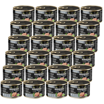 DOLINA NOTECI Super Rafi Cat P&F with guinea fowl and duck hearts for sterilized cats 24x185g