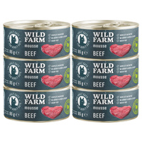 WILD FARM Mousse Beef 6x85g - grain-free mousse for cats