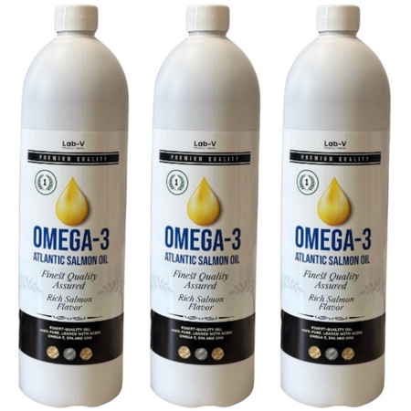 LAB-V Omega-3 Salmon Oil for dogs and cats 3x1l