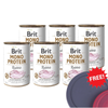 Brit Mono Protein With Rabbit 6x400g + FREE Can Lid!