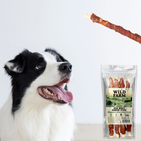 WILD FARM Long beef skin stick with duck 28cm 320g dog treats