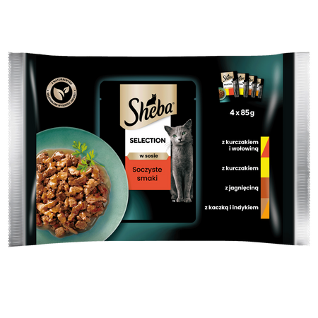 Sheba Selection In Sauce Juicy Flavors 4x85g