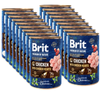 no pork Brit Premium By Nature Chicken With Chicken Hearts 18x400g