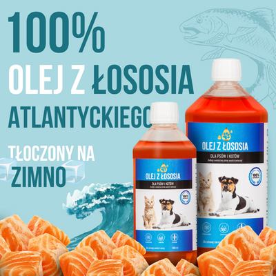 Lab-V 100% Salmon Oil for Dogs and Cats of All Ages 1000 ml Cold-pressed
