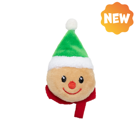 UNIQ PETS PLUSH TOY FOR CATS PURRNIP gingerbread man head with catnip 7x6cm